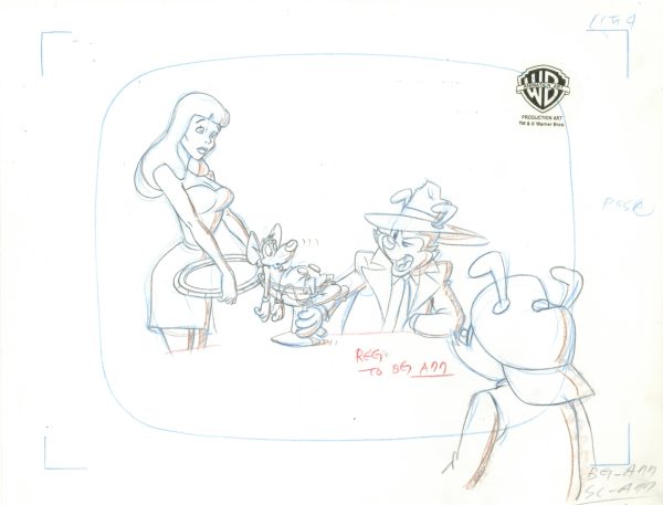 Animaniacs Original Production Drawing: Yakko, Wakko,  Mickey  Hot on Sale