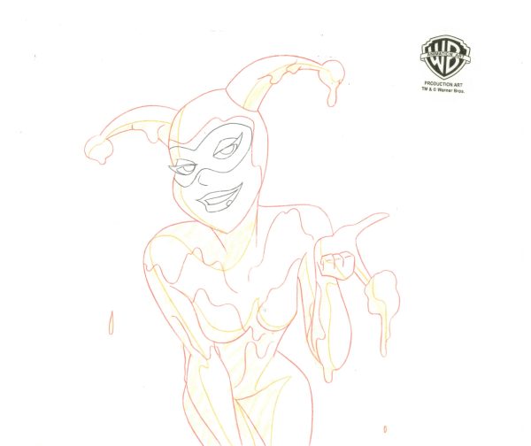 The New Batman Adventures Original Production Drawing: Harley Quinn For Sale