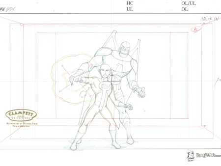 Justice League Unlimited Original Production Drawing: Kai-Ro, Warhawk Online Hot Sale