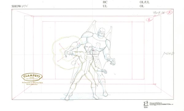 Justice League Unlimited Original Production Drawing: Kai-Ro, Warhawk Online Hot Sale