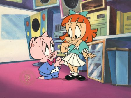 Tiny Toons Original Production Cel on Original Background: Hamton, Elmyra Supply