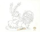 Tiny Toons Original Production Cel on Original Background with Matching Drawing: Babs, Hamton on Sale